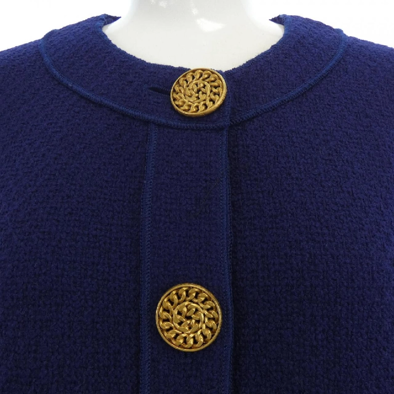 【Mã giảm giá】【Cổ điển】Áo khoác không cổ CHANEL 634694