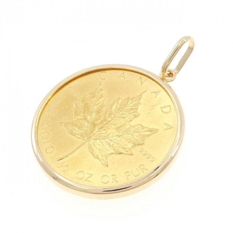 K18YG(枠) Đồng xu Mặt dây chuyền - Hàng hiệu Chính hãng 866804