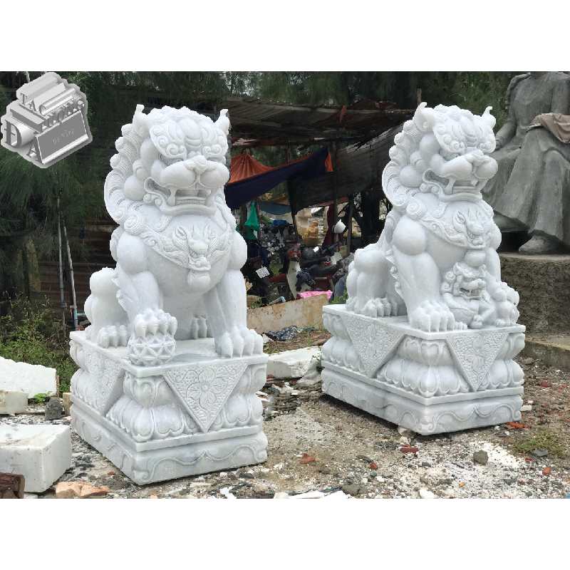 Tượng Đá Kì Lân Cao 1m2 - Điêu Khắc Từ Đá Tự Nhiên Nguyên Khối 3525