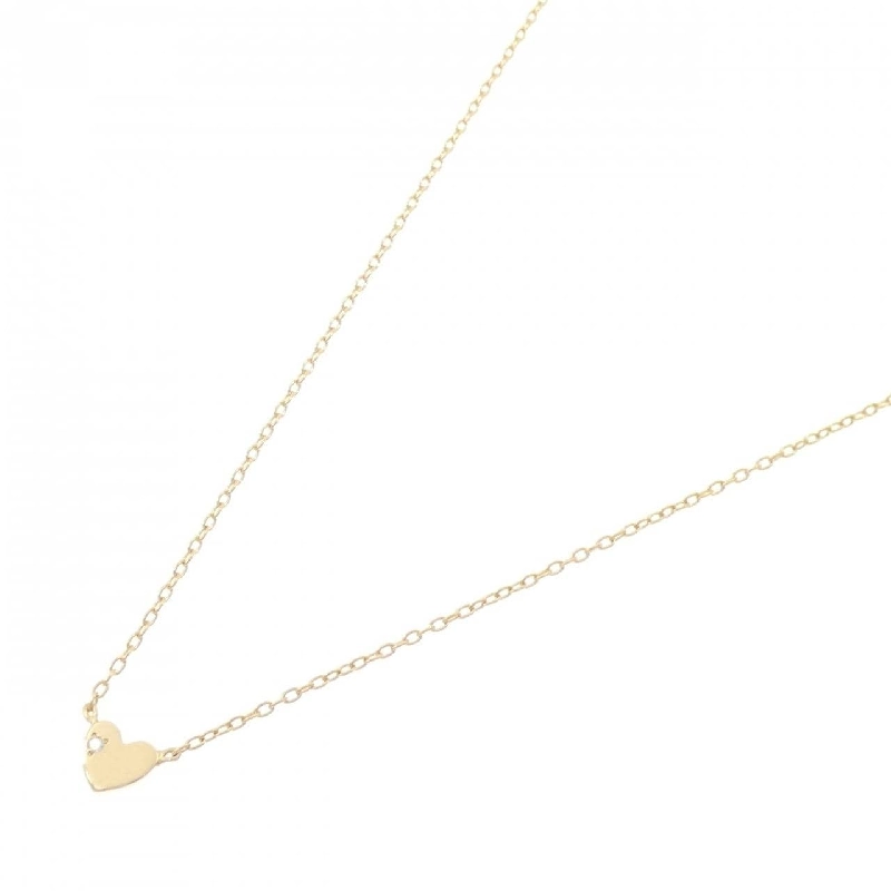 K18YG Dây chuyền kim cương hình trái tim - Hàng hiệu Chính hãng 860266