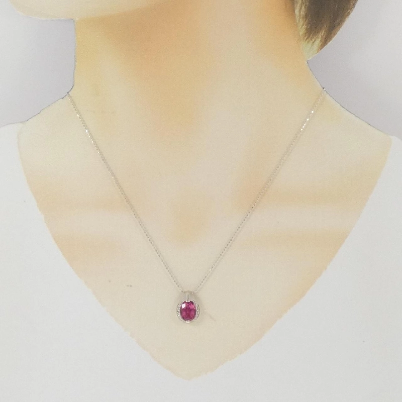 Dây chuyền Tourmaline PT900/K18WG 2.00CT - Hàng hiệu Chính hãng 858047