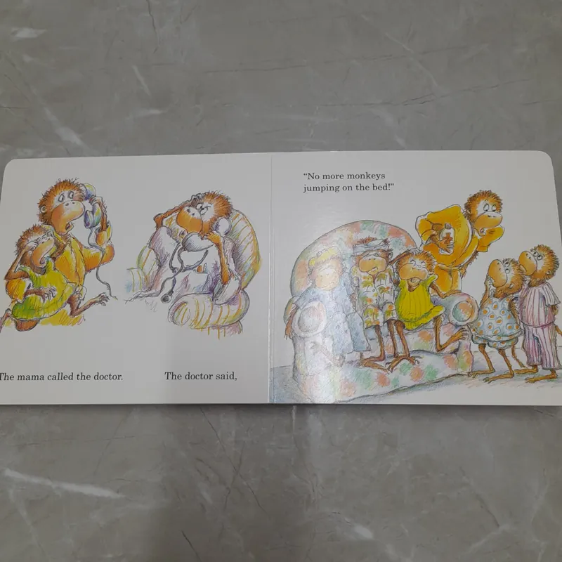 Sách five little monkeys jumping on the bed bản nhập us uk 564949