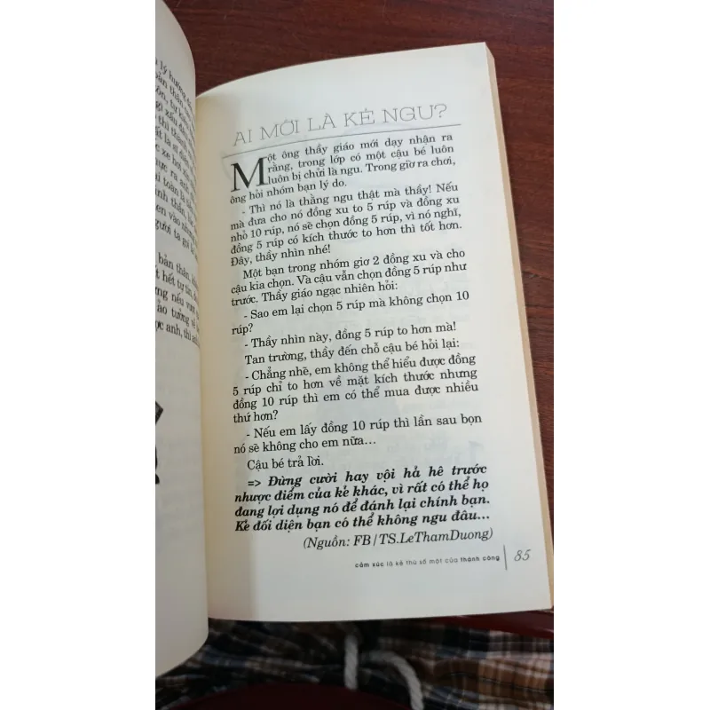 CẢM XÚC LÀ KẺ THÙ SỐ MỘT CỦA THÀNH CÔNG - LÊ THẨM DƯƠNG 785026