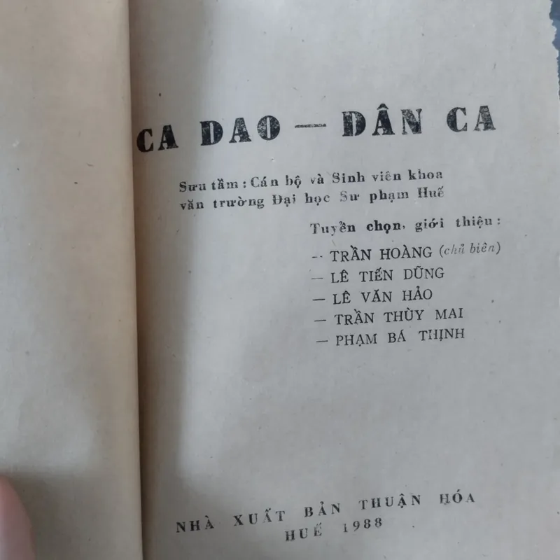 HỌC DÂN GIAN BÌNH TRỊ THIÊN Ca dao dân ca". 563582