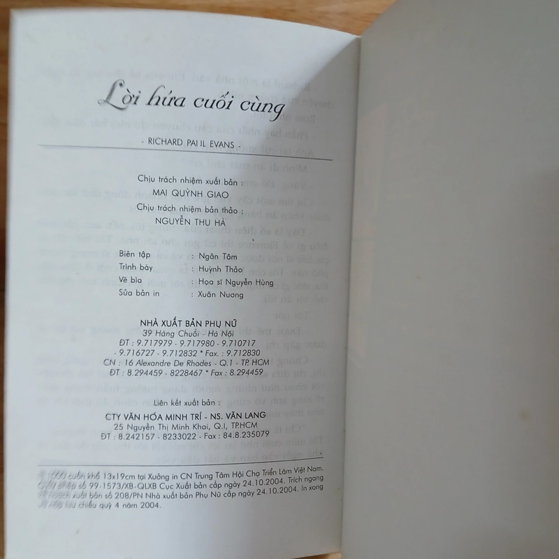 Lời Hứa Cuối Cùng - Richard Paul Evans 457799