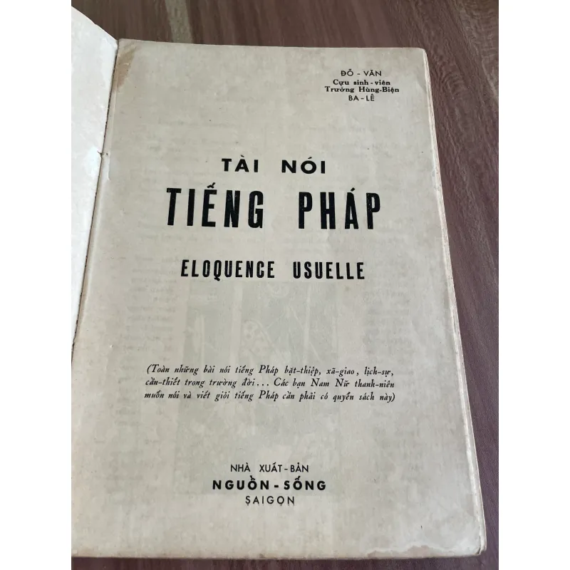 TÀI NÓI TIẾNG PHÁP ELOQUENCE USUELLE- nxb Nguồn sông 626508