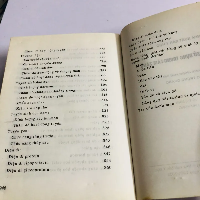 XÉT NGHIỆM SỬ DỤNG TRONG LÂM SÀNG  780417