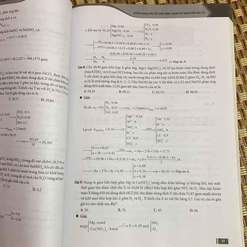 100% trọng tâm ôn kiến thức luyện kỹ năng hoá học 12 184893