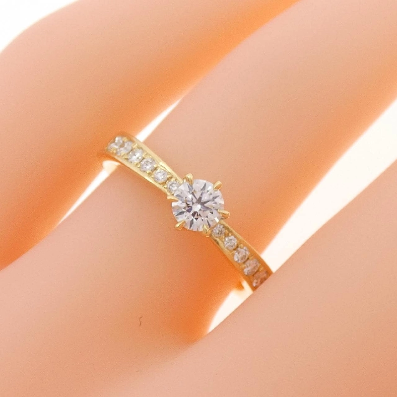 Nhẫn kim cương K18YG 0.221CT 668492
