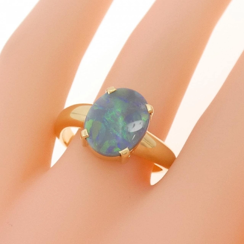 Nhẫn Opal Đen 750YG - Hàng hiệu Authentic 848284