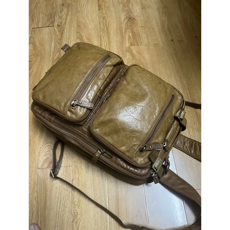 Balo nam 29x40x12 da thật 2hand 1013067