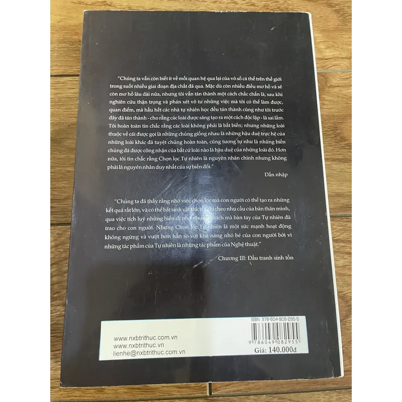 Nguồn gốc các loài - Charles Darwin - NXB Tri thức 736725