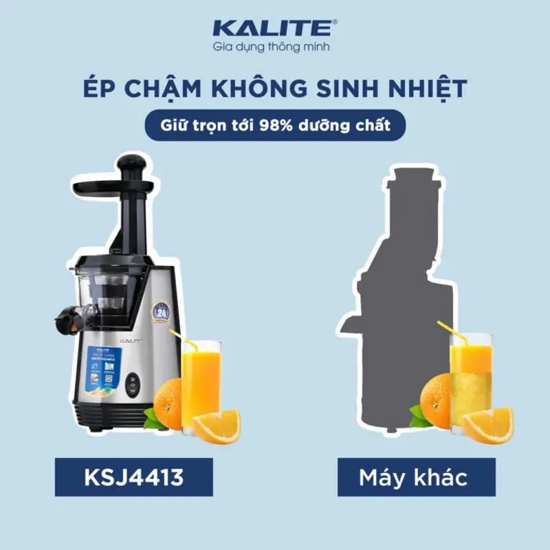 Máy Ép Chậm Kalite KSJ4413 – Ép Kiệt 98%, Không Kẹt Bã, Giữ Trọn Dưỡng Chất! 594505