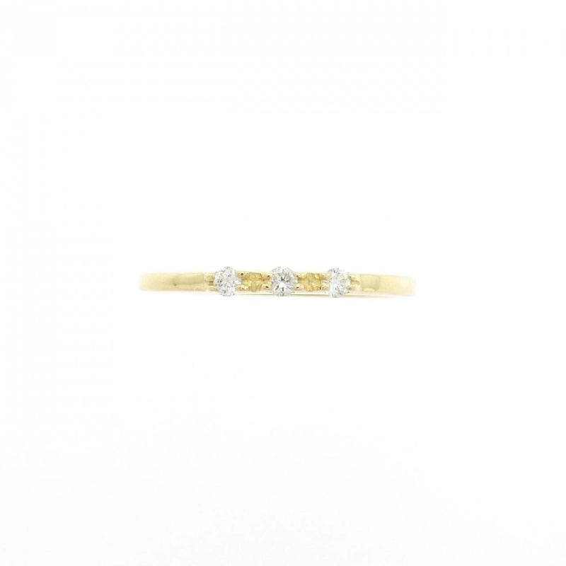 Nhẫn hồng ngọc ba viên K18YG - Hàng hiệu Authentic 850788