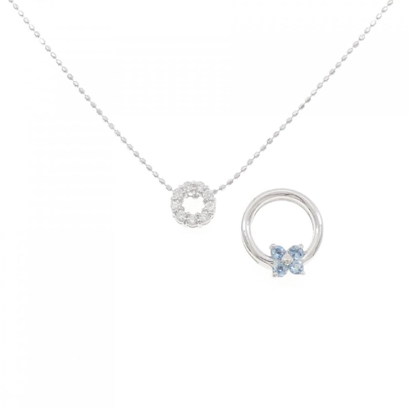 K10WG 2WAY Hoa Aquamarine Dây Chuyền - Hàng hiệu Chính hãng 864603