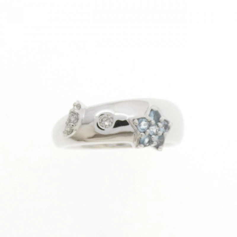 K18WG Sao × Mặt trăng Nhẫn hồng ngọc - Hàng hiệu Authentic 853371