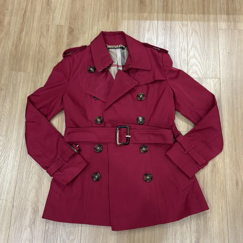 Áo khoác kaki màu đỏ mận dáng trendcoat 784385