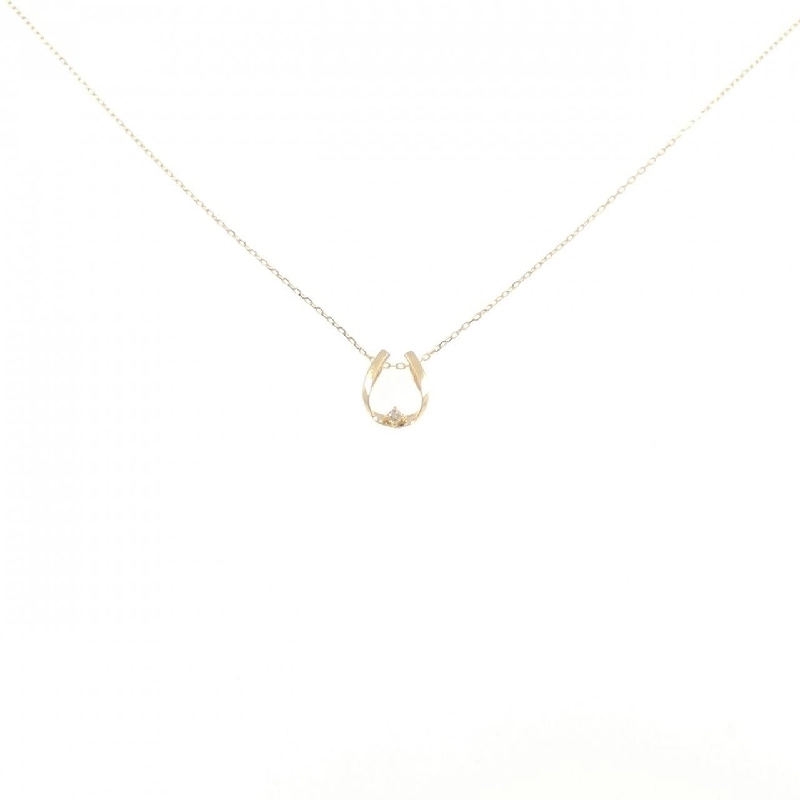 K18YG Móng ngựa Kim cương Dây chuyền - Hàng hiệu Chính hãng 860917