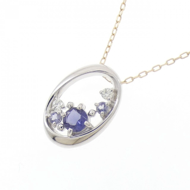 K10YG/K10WG Đá Iolite Dây Chuyền - Hàng hiệu Chính hãng 862723