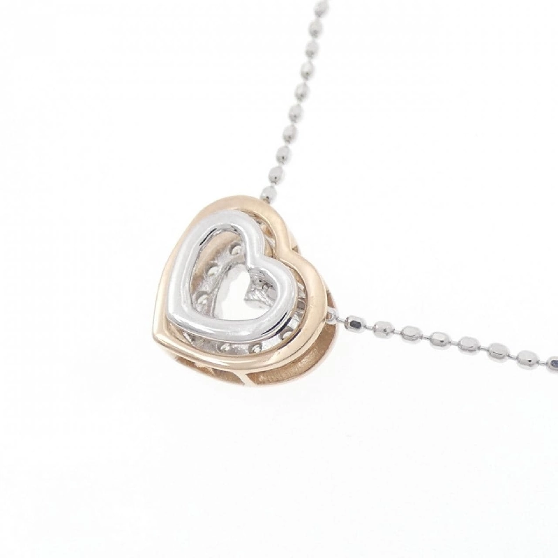 K18PG/K18WG 2WAY Mặt Dây Chuyền Hình Trái Tim Đính Kim Cương 0.09CT - Hàng hiệu Chính Hãng 860199