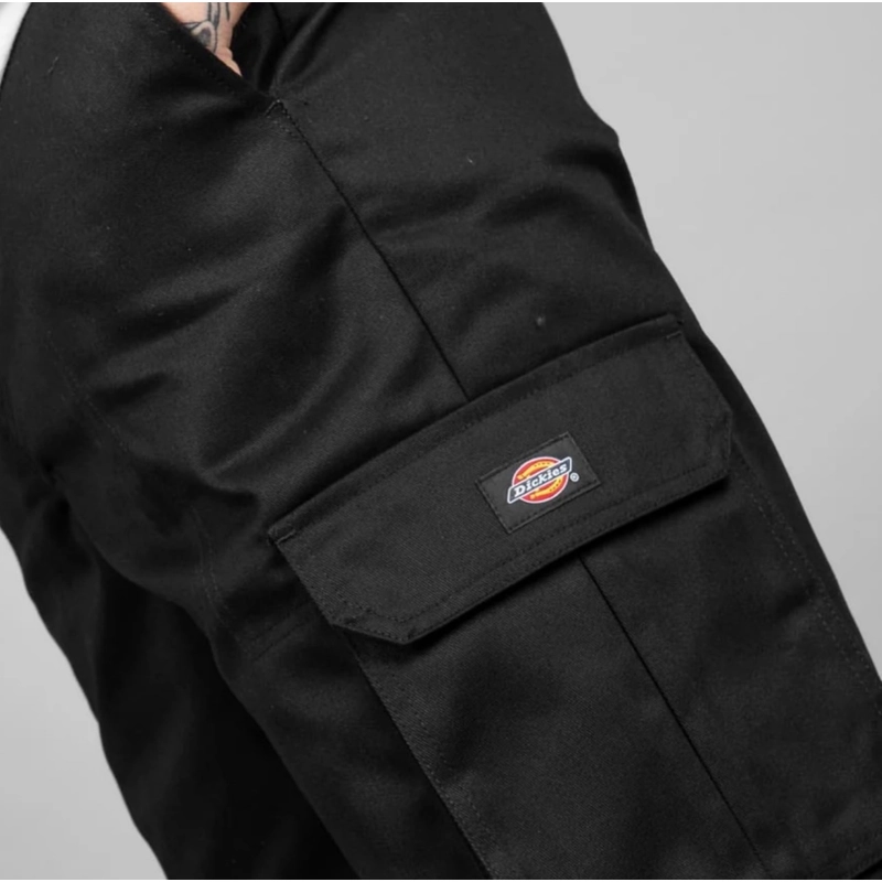 Quần short cargo Dickies ( chất liệu Kaki ) size 38 màu Đen new 99% full box 458128
