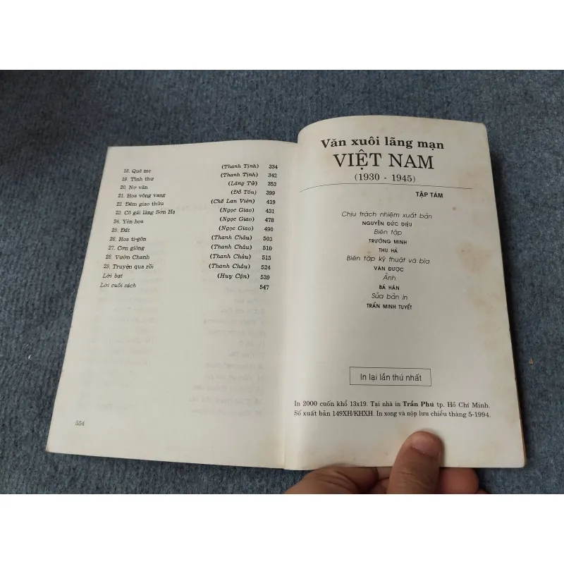 VĂN XUÔI LÃNG MẠN VIỆT NAM (1930 - 1945) TẬP TÁM 729242