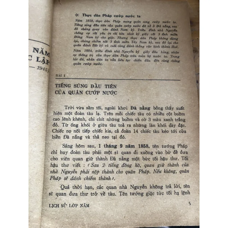 Lịch sử lớp 5 phổ thông 1024321