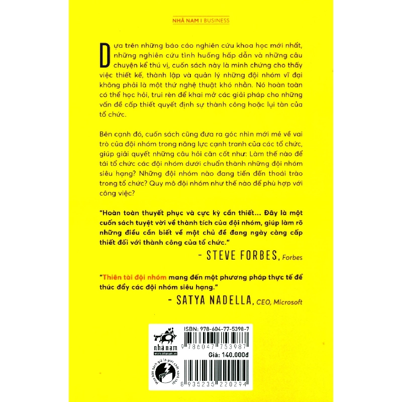 Thiên Tài Đội Nhóm - Giải Mã Mô Hình Thành Công Của Các Nhóm Làm Việc Đỉnh Cao - Rich Karlgaard, Michael S. Malone 289421