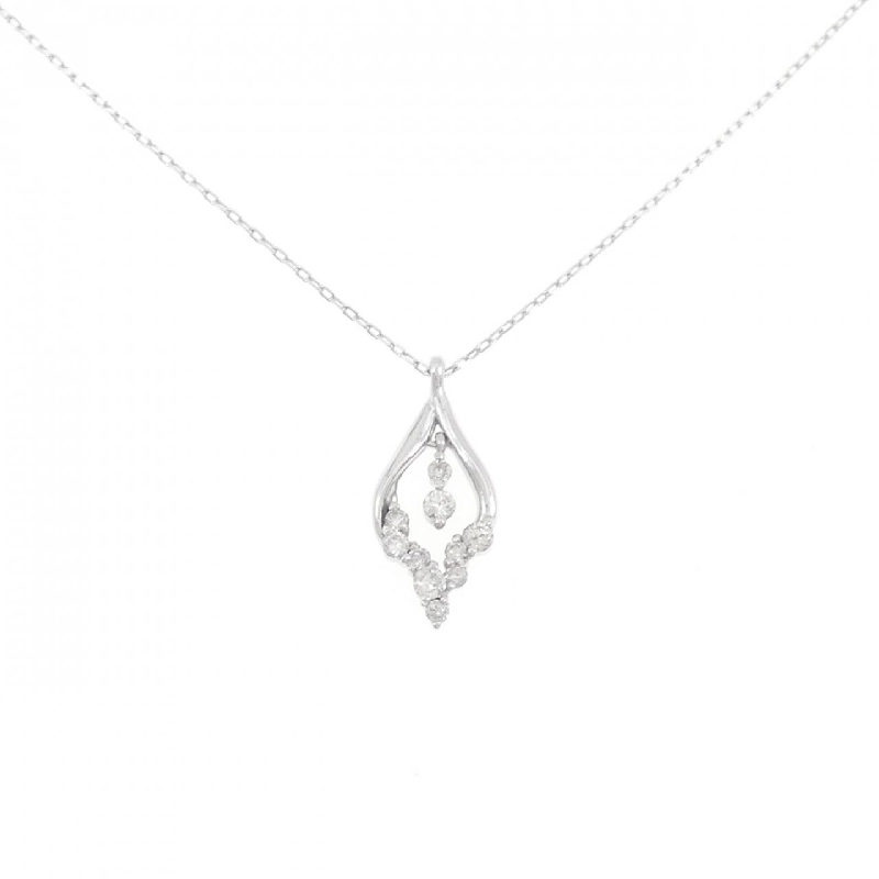 Dây chuyền kim cương K18WG 0.13CT - Hàng hiệu Chính hãng 858889