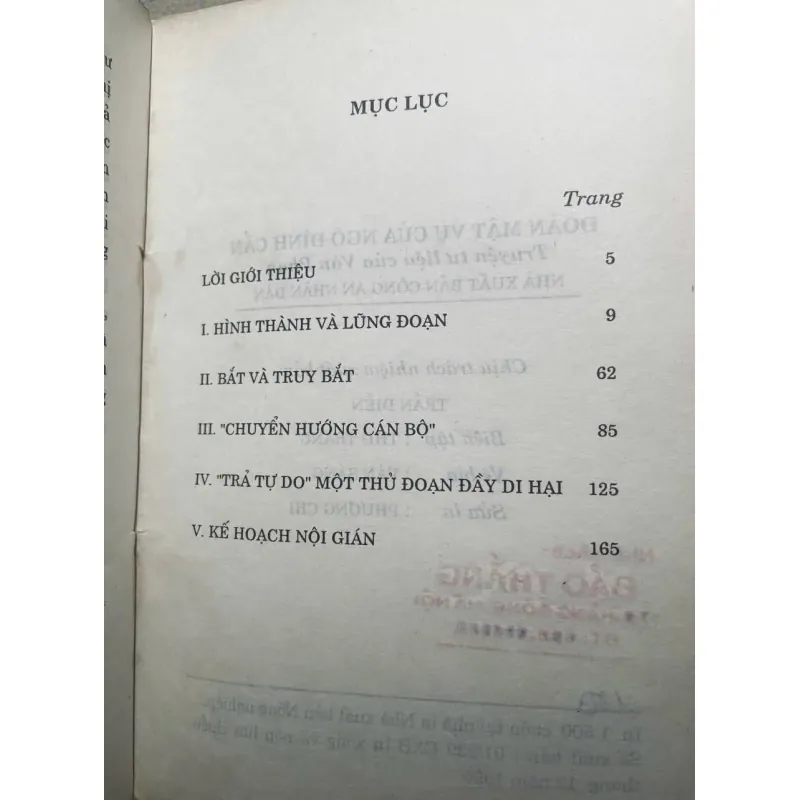 SÁCH ĐOÀN MẬT VỤ CỦA NGÔ ĐÌNH CẨN 700698