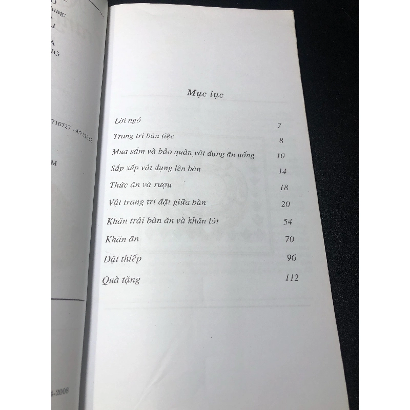 Nghệ thuật trang trí bàn tiệc năm 2008 mới 70% bẩn ố HCM.TDTD1212 923298