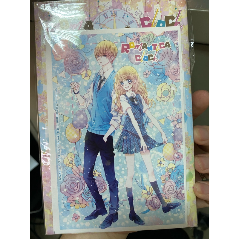 Romatic clock full có card và sticker 458480