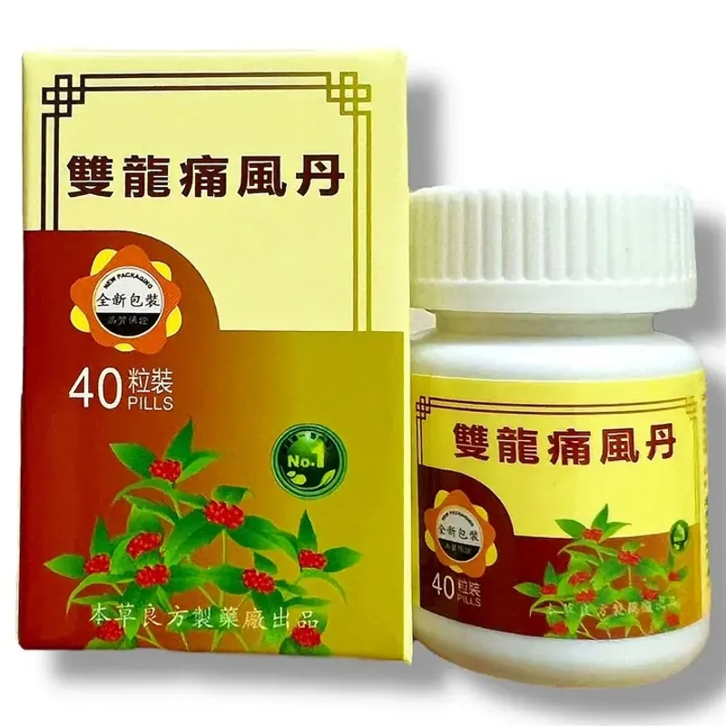 Viên uống đau nhức xương khớp Song long Thống phong đan - Hộp 40 viên - Xuất xứ Malaysia 800899