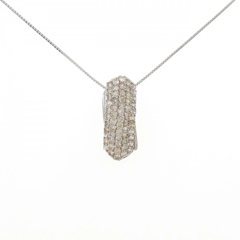 K18WG Pave Diamond Necklace 1.60CT - Hàng hiệu Authentic 860956