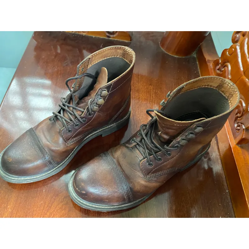 Giày Boots Nam da thật kích cỡ 40, màu nâu sẫm 996217