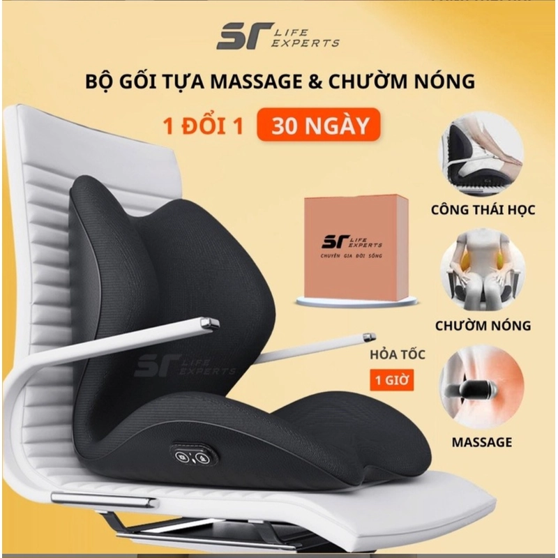 Ghế massage chườm nóng, giảm áp lực thắt lưng. 367244