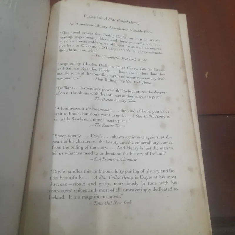 Roddy Doyle - A STAR CALLED HENRY 799558