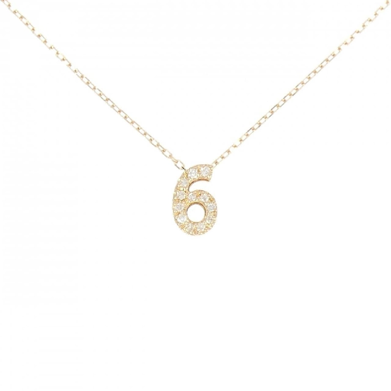 K18PG Số 6 Dây chuyền kim cương 0.08CT - Hàng hiệu Chính hãng 862564