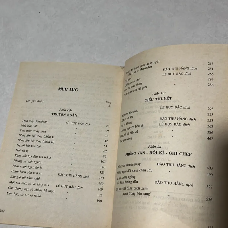 Tác phẩm Ernest Hemingway - Truyện ngắn và tiểu thuyết 567868