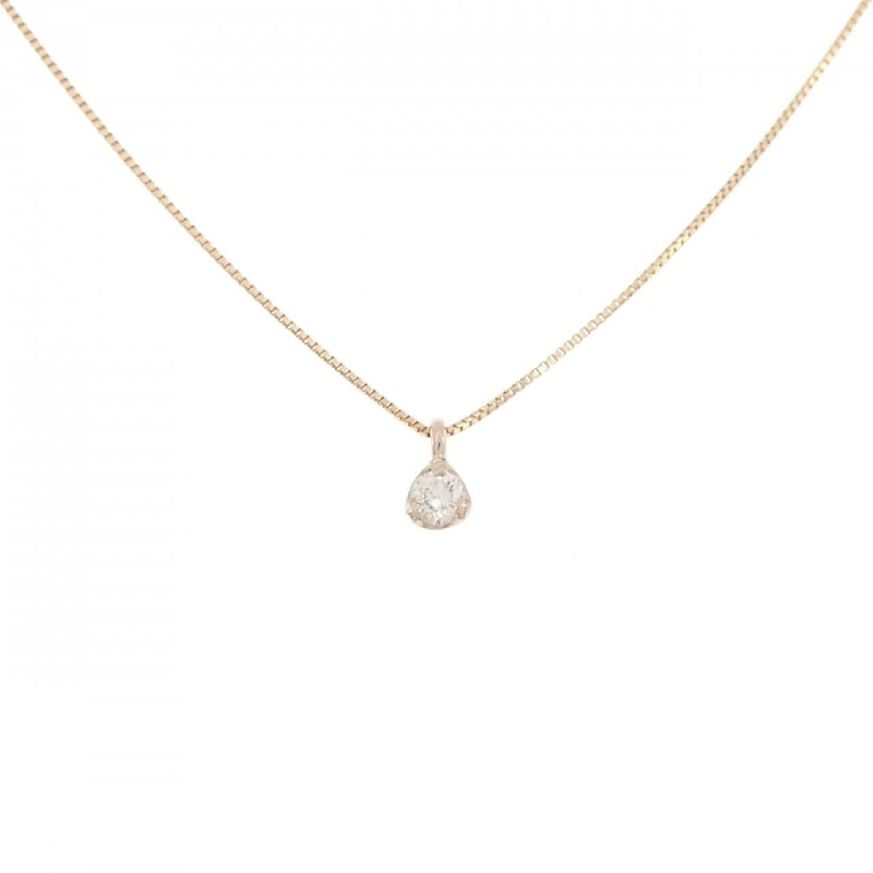 K18PG Solitaire Dây chuyền kim cương 0.10CT - Hàng hiệu Chính hãng 863522