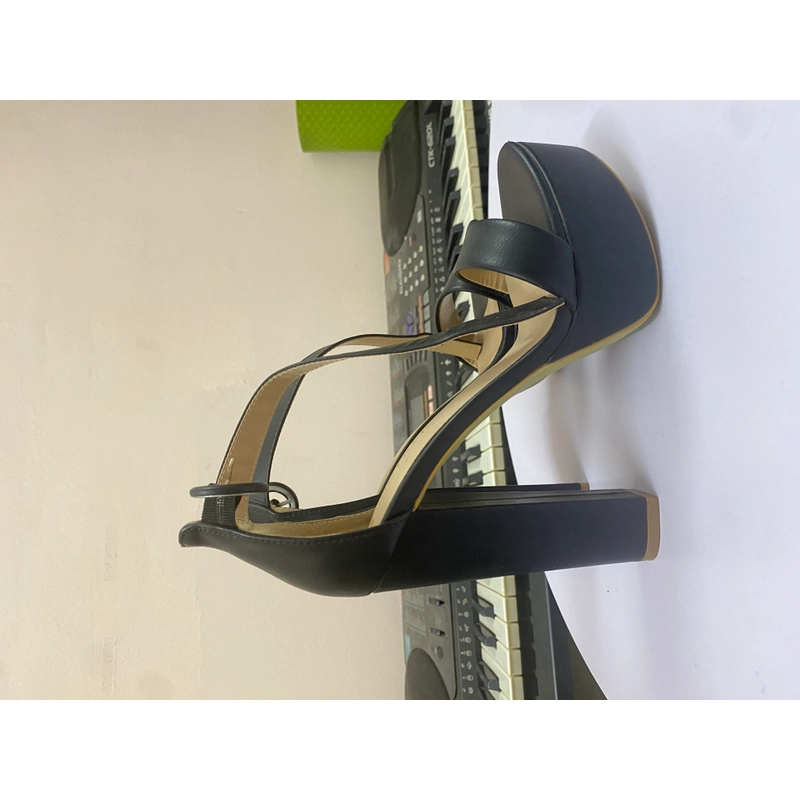 Giày cao gót nữ da đen 15p size 38 504126