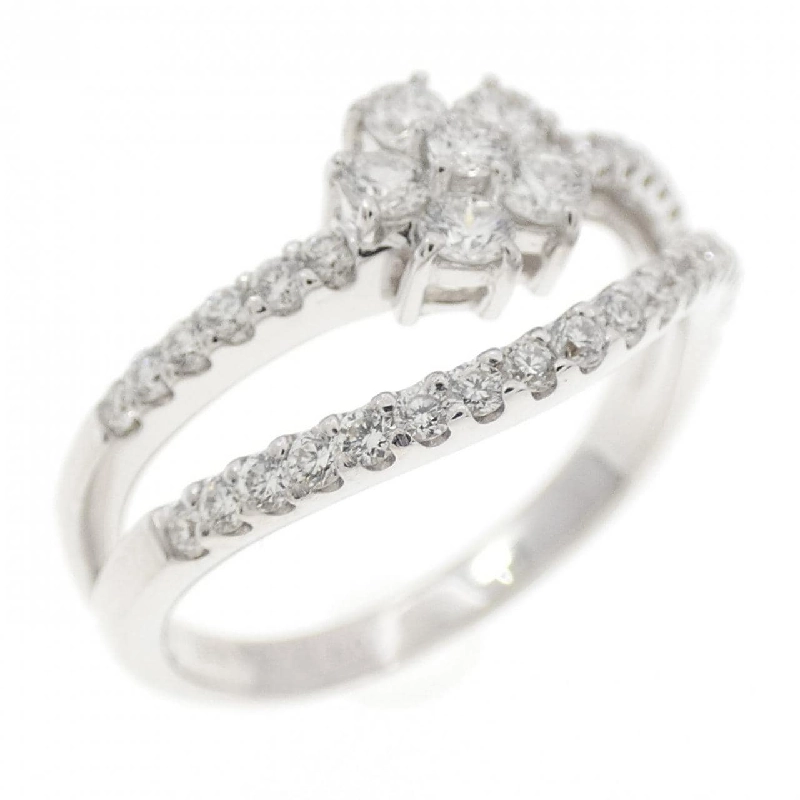 Nhẫn kim cương hoa K18WG 0.40CT 670675