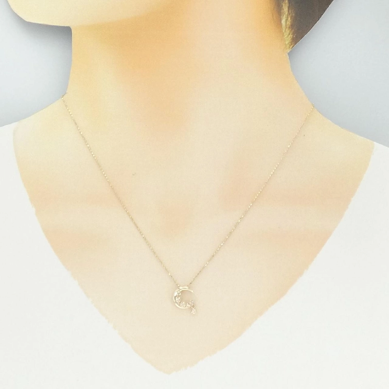 K10YG Dây chuyền kim cương 0.07CT - Hàng hiệu Chính hãng 857646