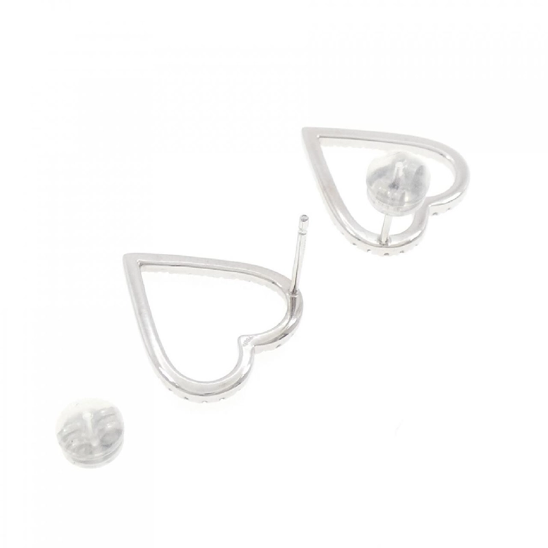 Bông tai kim cương hình trái tim 750WG/K18WG - Hàng hiệu Authentic 870885