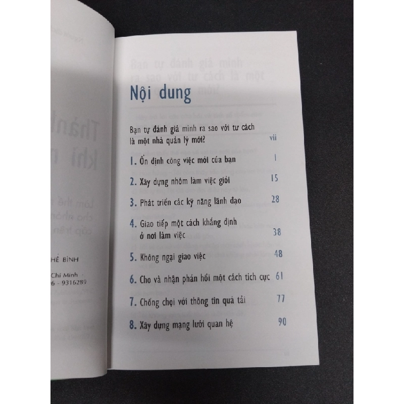 Bước đến thành công - Thành công khi mới lên làm sếp mới 90% bẩn ố nhẹ 2007 HCM2207 KỸ NĂNG 341019