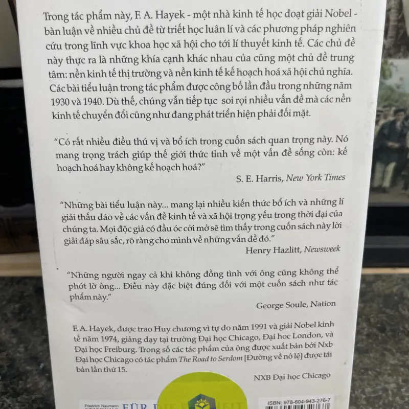 Chủ nghĩa cá nhân và trật tự kinh tế F.A. Hayek 752478