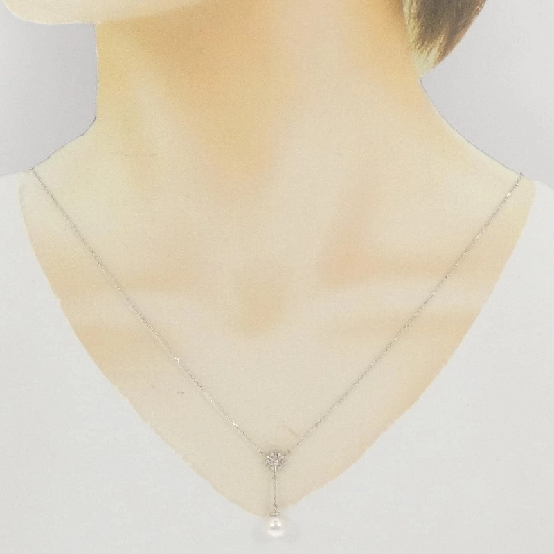 K18WG Dây chuyền ngọc trai Akoya 7.7mm - Hàng hiệu Chính hãng 861189