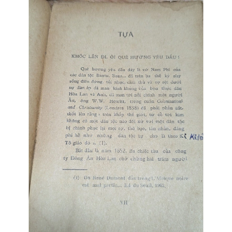 KHÓC LÊN ĐI ÔI QUÊ HƯƠNG YÊU DẤU - ALAN PATON ( BẢN DỊCH NGUYỄN HIẾN LÊ ) 324593