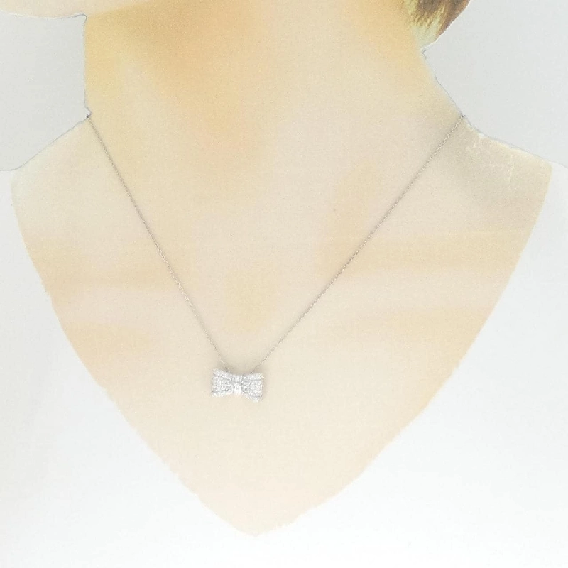 K18WG Ruy băng Dây chuyền kim cương 0.60CT - Hàng hiệu Chính hãng 859398