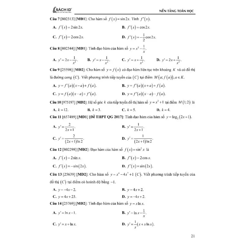 Nền tảng Toán học 2025 792824